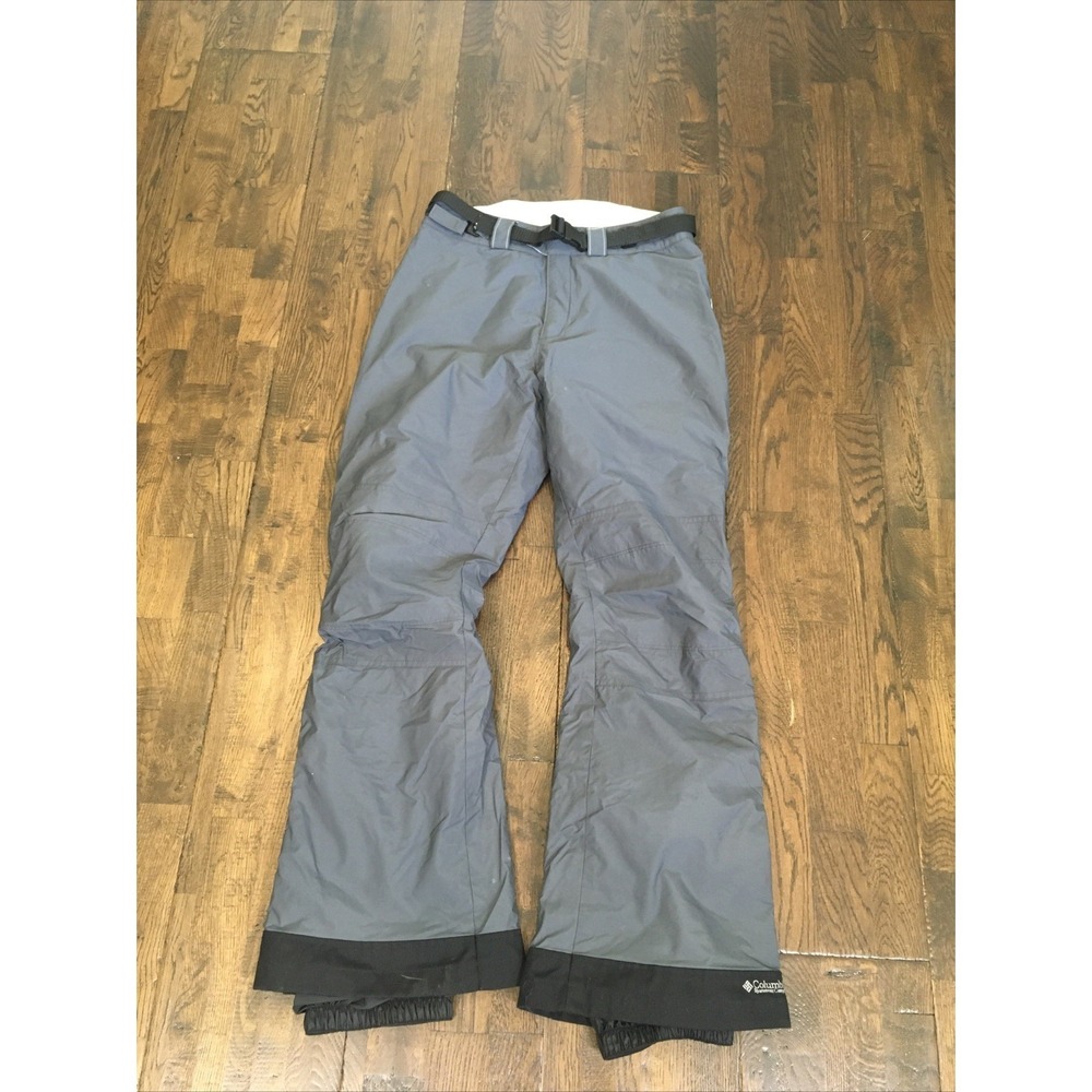 COLUMBIA US Women's M Gray Omni-shield Ski Snow Pants Waterproof Zip Leg Closure